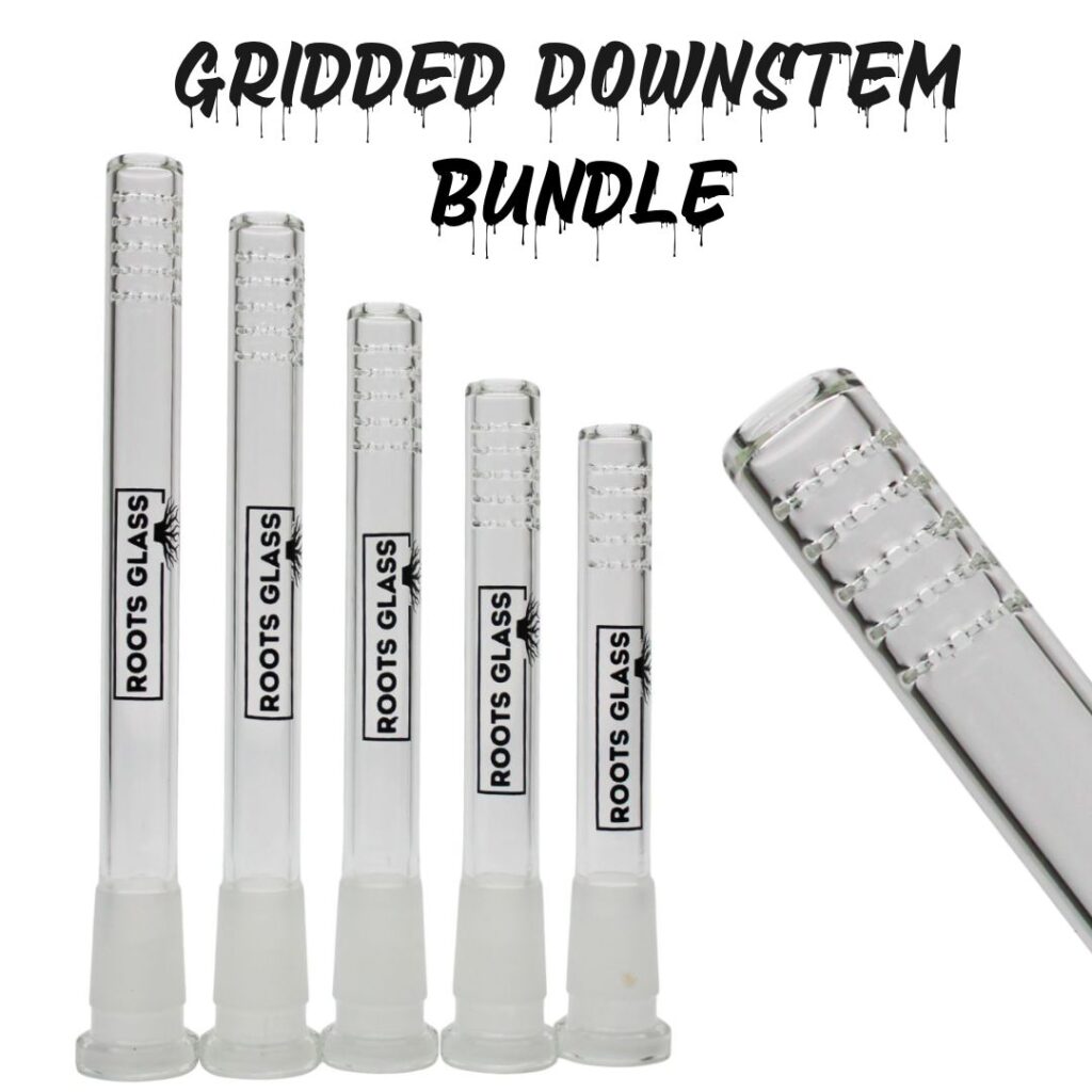 Roots Glass 14mm Gridded Downstem Bundle 10ct