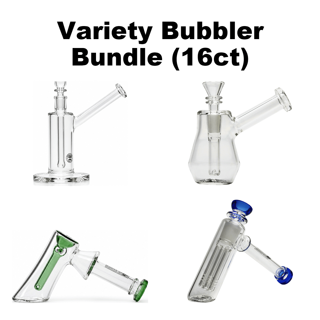 Variety Bubbler Bundle: sixteen Roots Glass bubblers in four styles