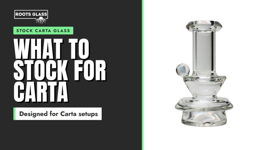 What to stock for Carta: Clear Opal Dry Carta Glass Top, a clear dry top with an opal accent
