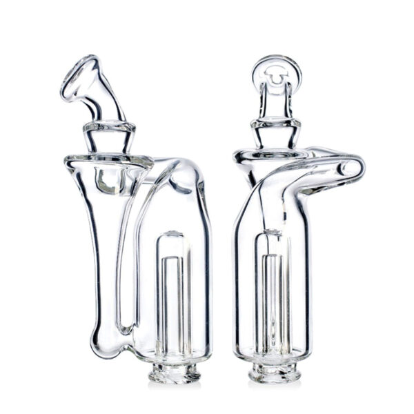 Roots Glass 4" RBR Recycler Puffco Pivot Top, front view