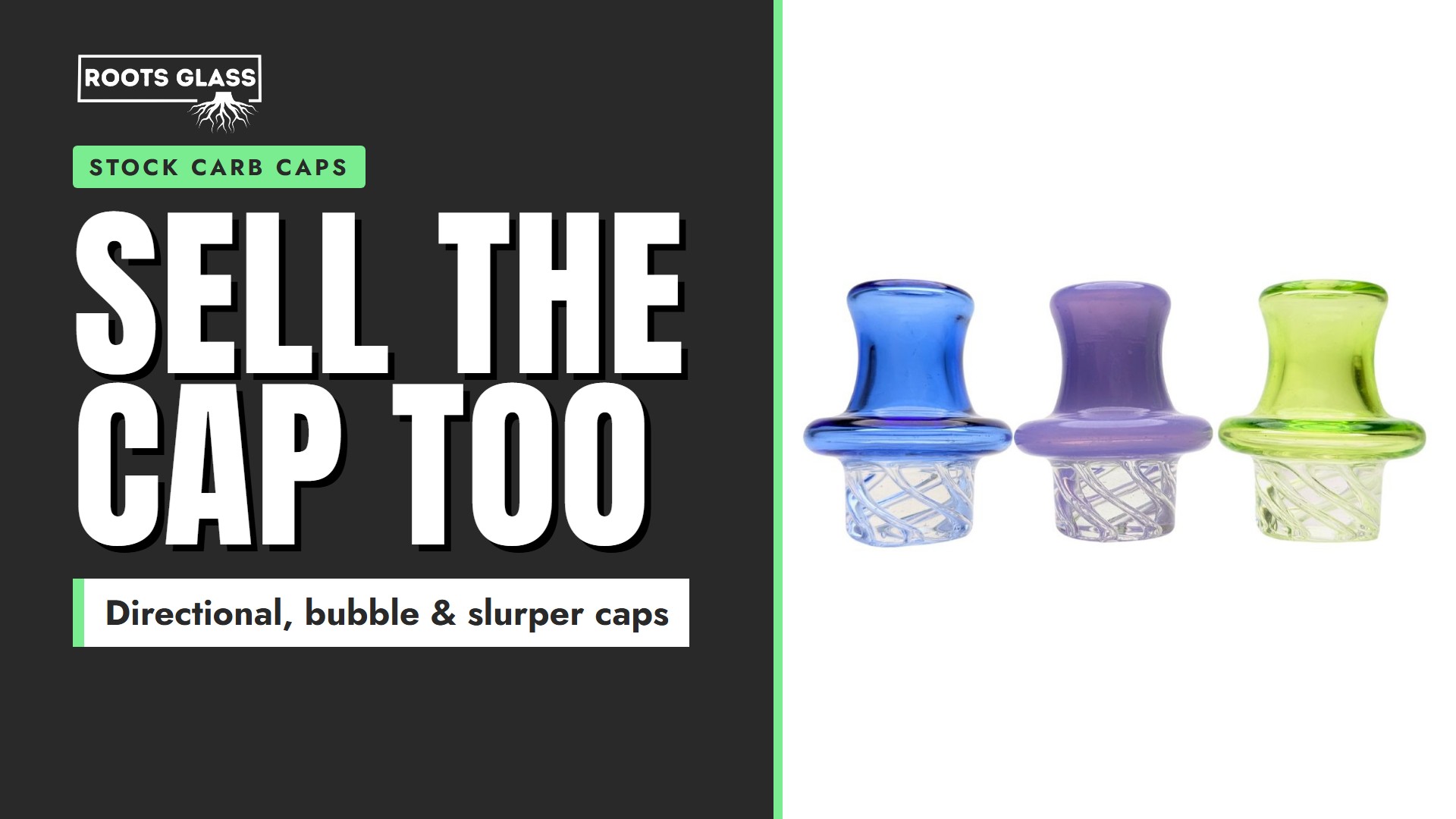 Sell the cap too. Three directional vortex spinner carb caps on a white background. Stock carb caps.